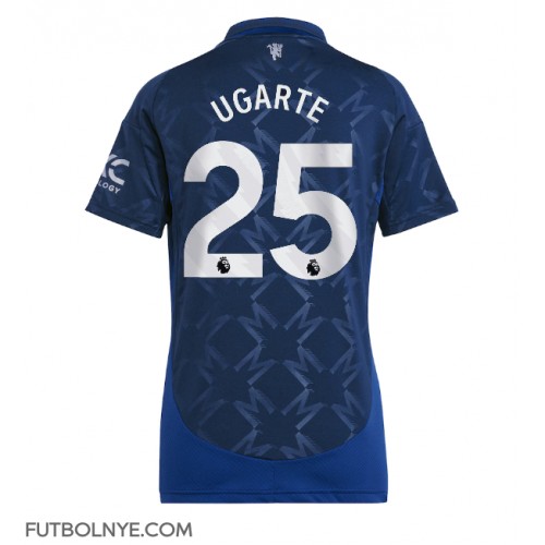 Camiseta Manchester United Manuel Ugarte #25 Visitante Equipación para mujer 2024-25 manga corta